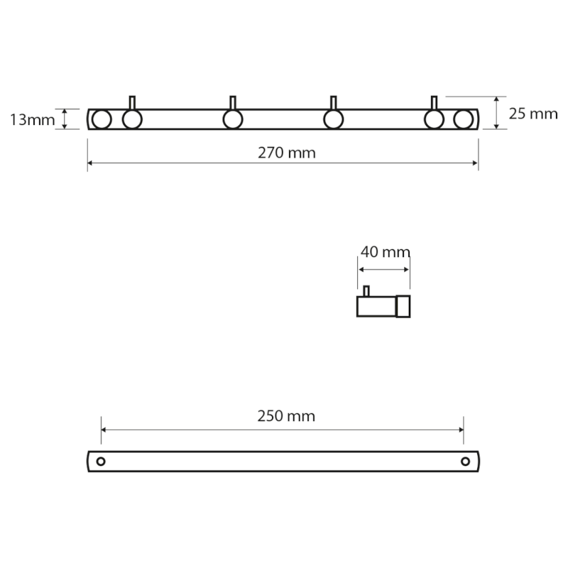 X-ROUND BLACK čtyřháček, černá mat XR204B