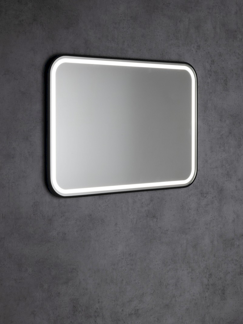 CETIS zrcadlo s LED osvětlením 100x70cm, černá mat CT100