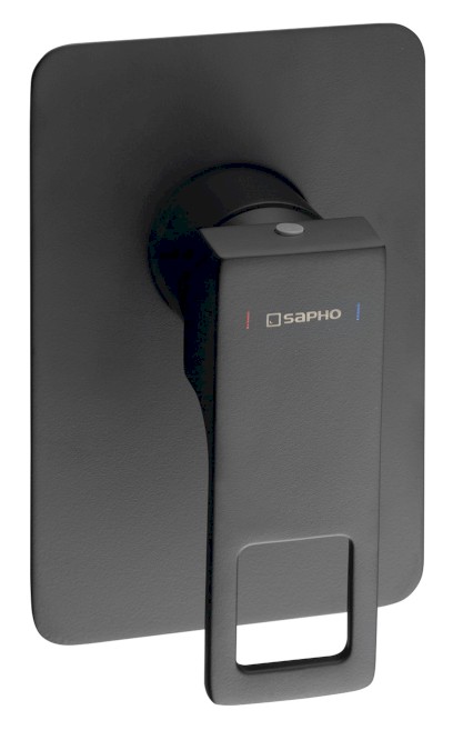 FORATA podomítková sprchová baterie, 1 výstup, černá mat FT041/15