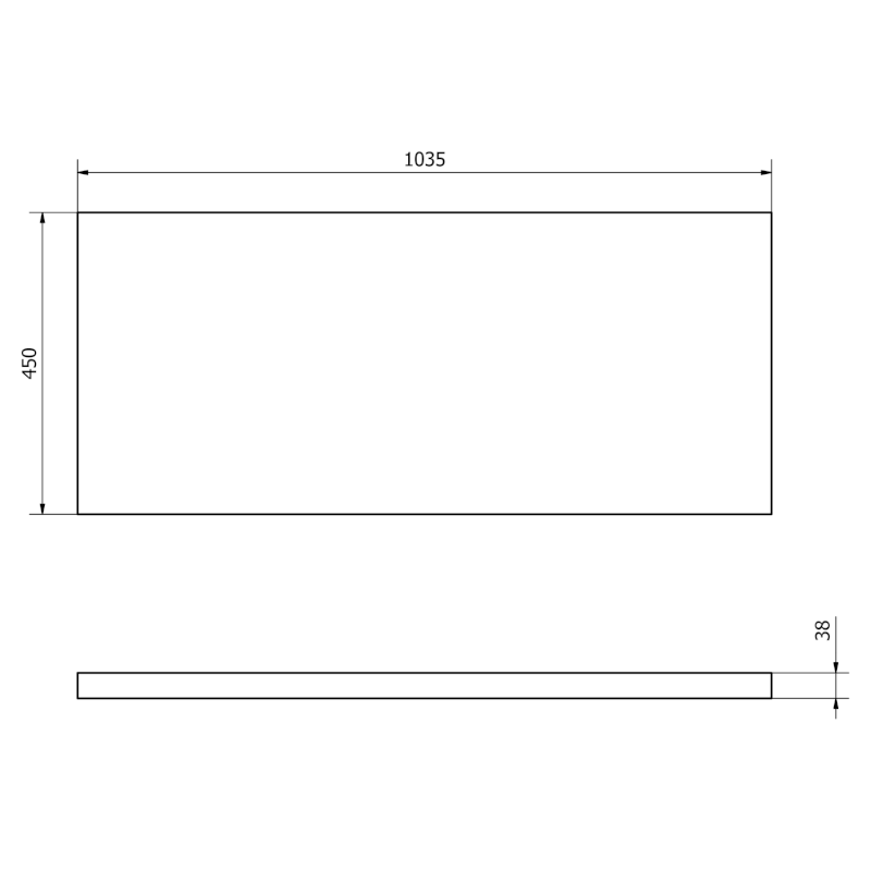 VEGA deska pod umyvadlo 104x45cm, dub platin VG710