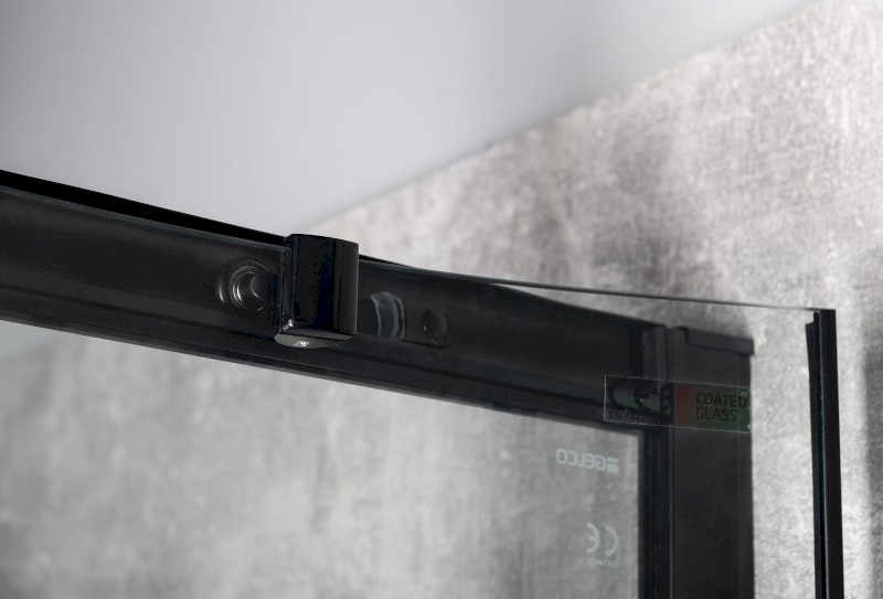 SIGMA SIMPLY BLACK čtvrtkruhová sprchová zástěna 1000x1000 mm, R550, čiré sklo GS5510B