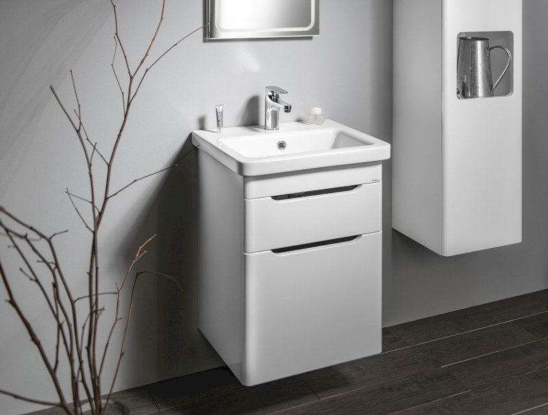 ELLA umyvadlová skříňka 46,5x65x38,5cm, 2x zásuvka, bílá EL052-3030