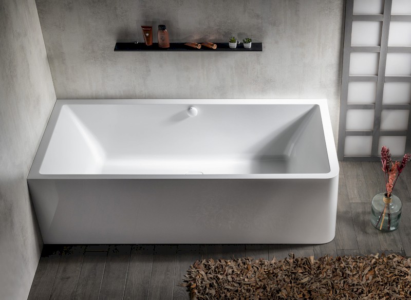 MARLENE CURVE L MONOLITH obdélníková vana 165x75x63cm, bílá 72403MCL