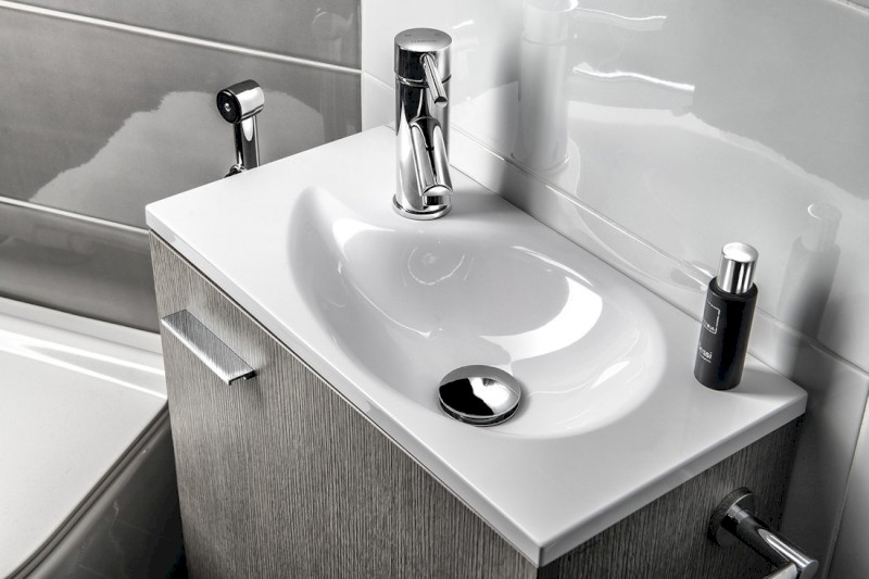 AQUA umývátko 50,5x25cm, litý mramor, bílá 10053