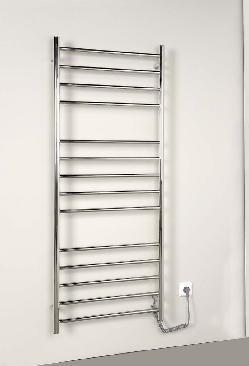 REDONDO elektrický sušák ručníků, kulatý, 630x1160mm, 130W, nerez lesk ER230V