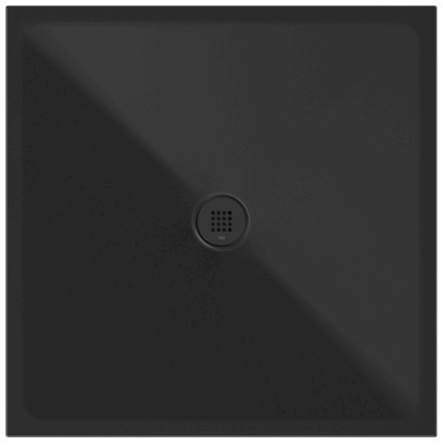 Keramická sprchová vanička, čtverec 100x100x2cm, černá mat 46101026