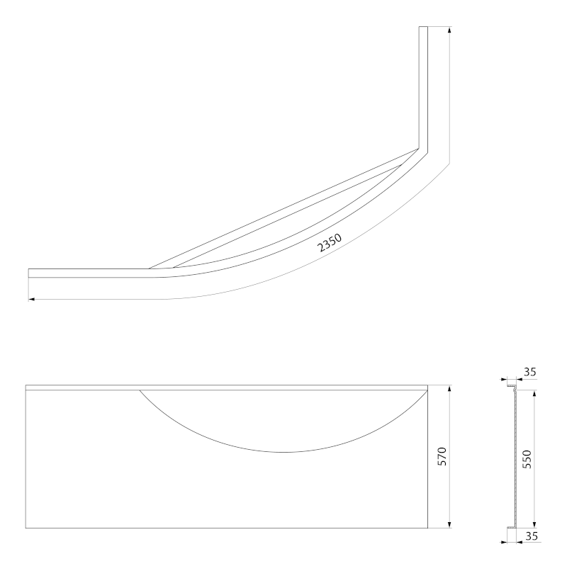 MAMBA L 170 panel rohový 76312
