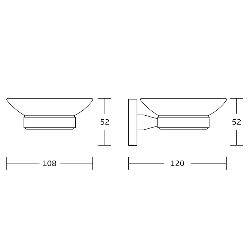 SAMBA mýdlenka, mléčné sklo, chrom SB102