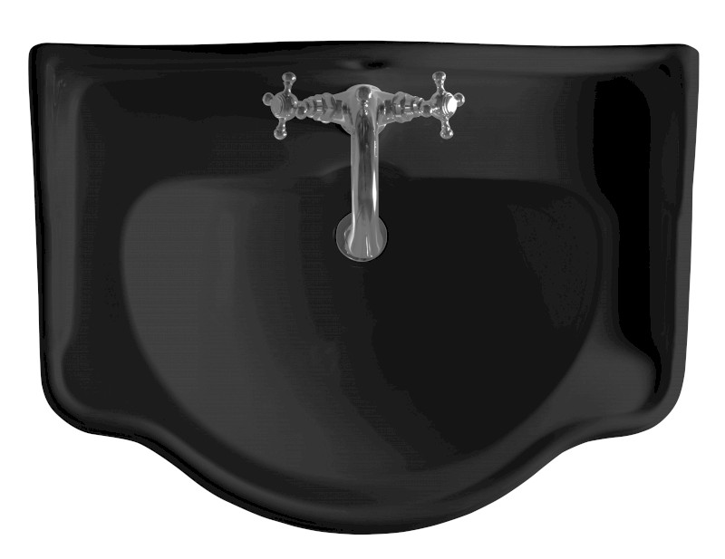 RETRO keramické umyvadlo 73x54cm, černá mat 104731