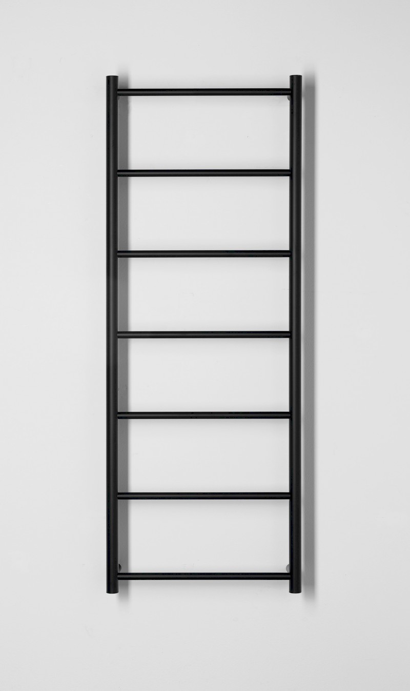 SHICK nástěnný sušák ručníků 500x1344 mm, kulatý, černá mat SH500B