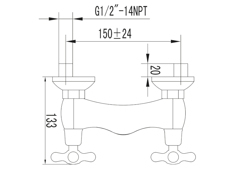 VICTORIA nástěnná sprchová baterie, chrom VC11