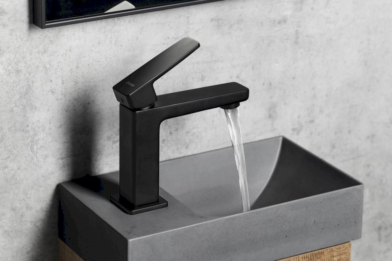 TURSI stojánková umyvadlová baterie, černá mat TI002B