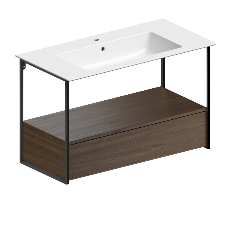 PURA keramické umyvadlo Slim 102x46cm, bez otvoru, bílá mat 8886009