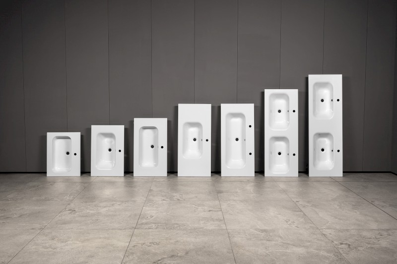 SIDRA umyvadlo, litý mramor, 101x46cm, bílá SD101