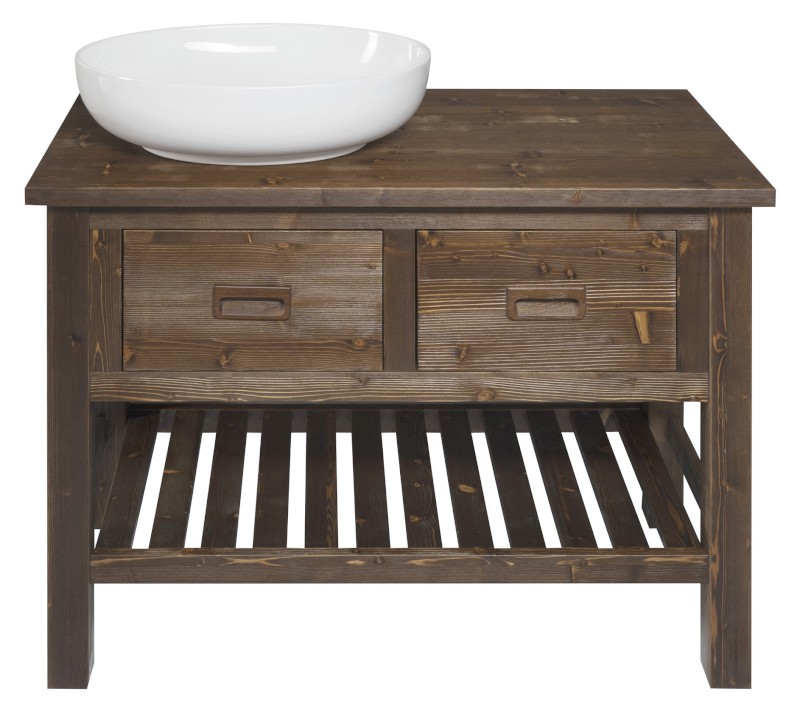 BRAND umyvadlová skříňka 100x73x50cm, mořený smrk BA101S