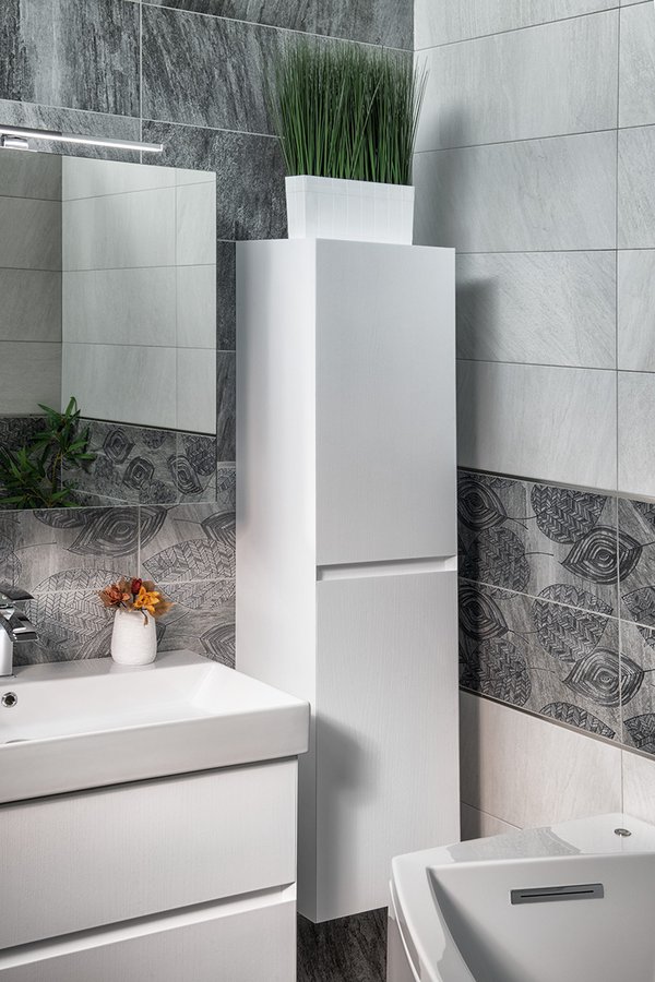 FILENA vysoká skříňka 35x140x30cm, bílá mat FID3540W