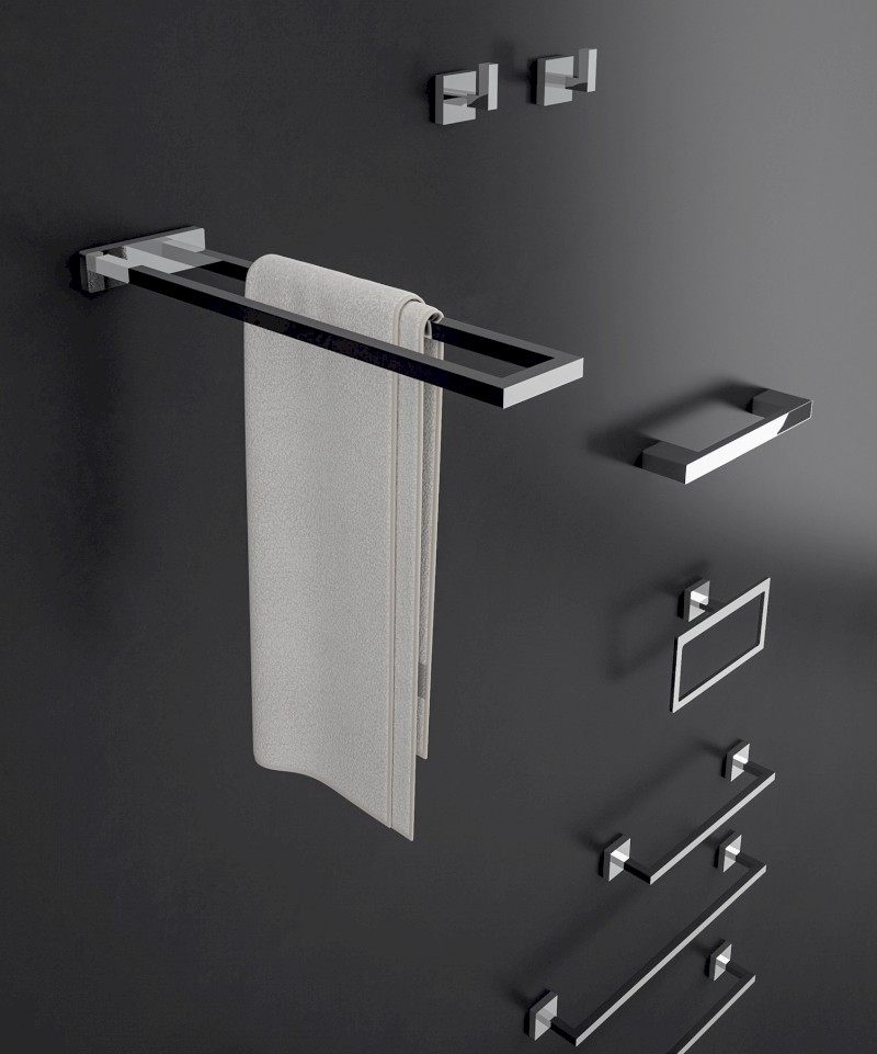 ELBA WC štětka závěsná, mléčné sklo, chrom A033313