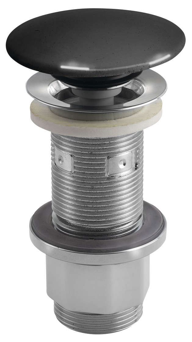 Umyvadlová výpust 5/4“, click-clack, betonová zátka, 10-80mm, antracit pololesk AS916