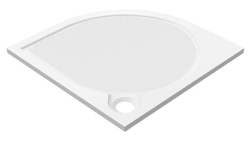 ARCA sprchová vanička z litého mramoru, čtvrtkruh 100x100cm, R550, bílá PA551