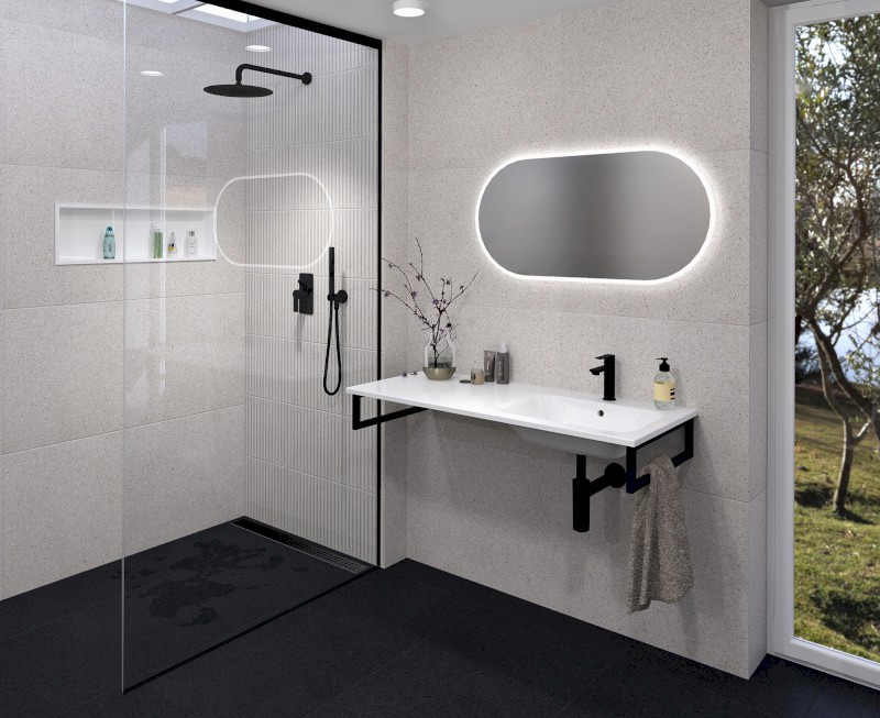 ARECA umyvadlo, litý mramor, 101x51,5cm, pravé, bílá AC101R