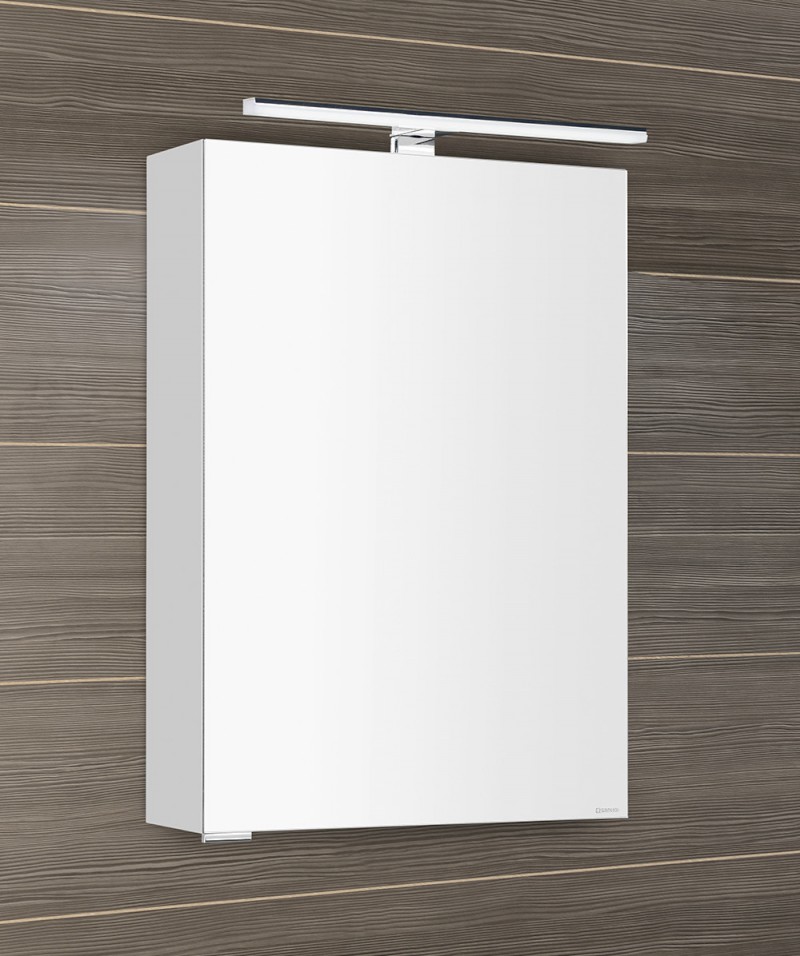 MIRRÓ galerka s LED osvětlením, 50x70x16cm, levá/pravá, bílá MC050-0030