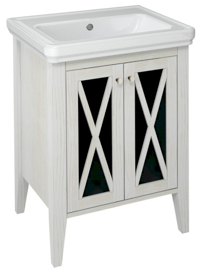 CROSS umyvadlová skříňka 55x81x43cm, starobílá CR260