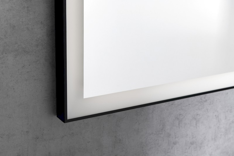 GANO zrcadlo s LED osvětlením 60x80cm, černá LG260