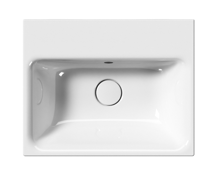 NUBES keramické umyvadlo 50x40cm, bez otvoru, bílá ExtraGlaze 9682011