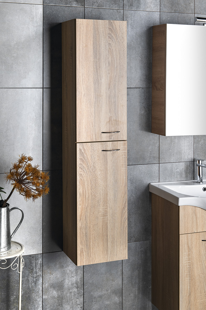 ZOJA/KERAMIA FRESH skříňka vysoká 30x140x20cm, dub platin 51157