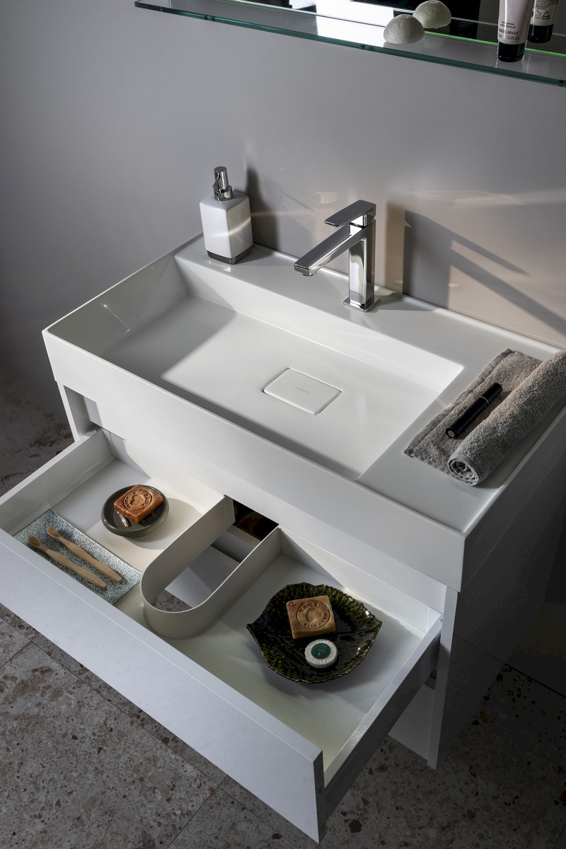 NIRONA umyvadlová skříňka 82x51,5x43 cm, bílá NR085-3030