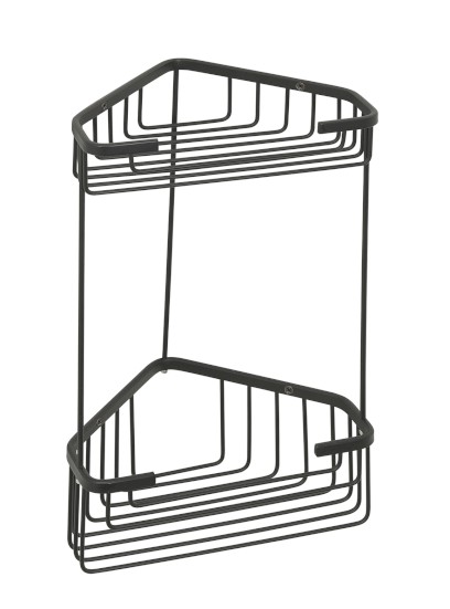 SMART dvoupatrová rohová police 200x325x151mm, černá mat 2482-14