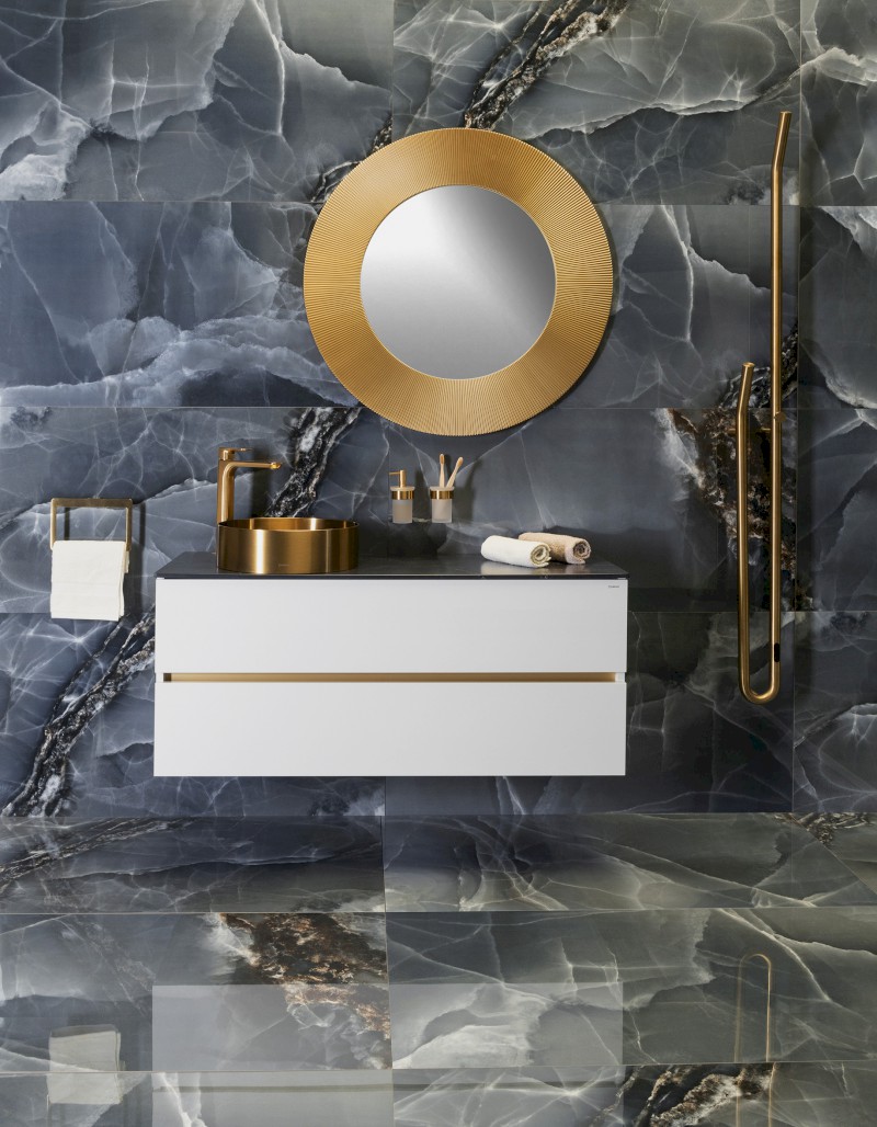 ODETTA umyvadlová skříňka 118x50x43,5cm, bílá lesk DT120-3030