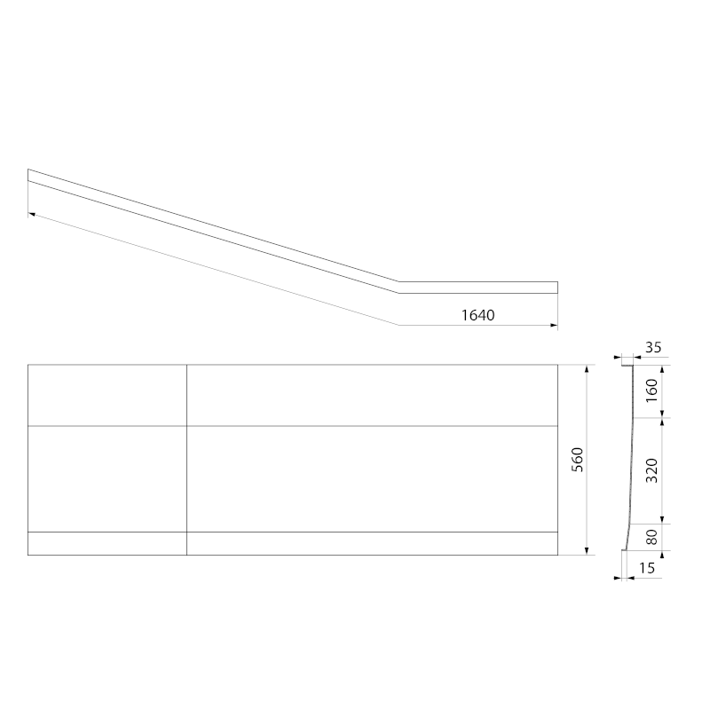 PROJEKTA R 160 panel čelní 21312