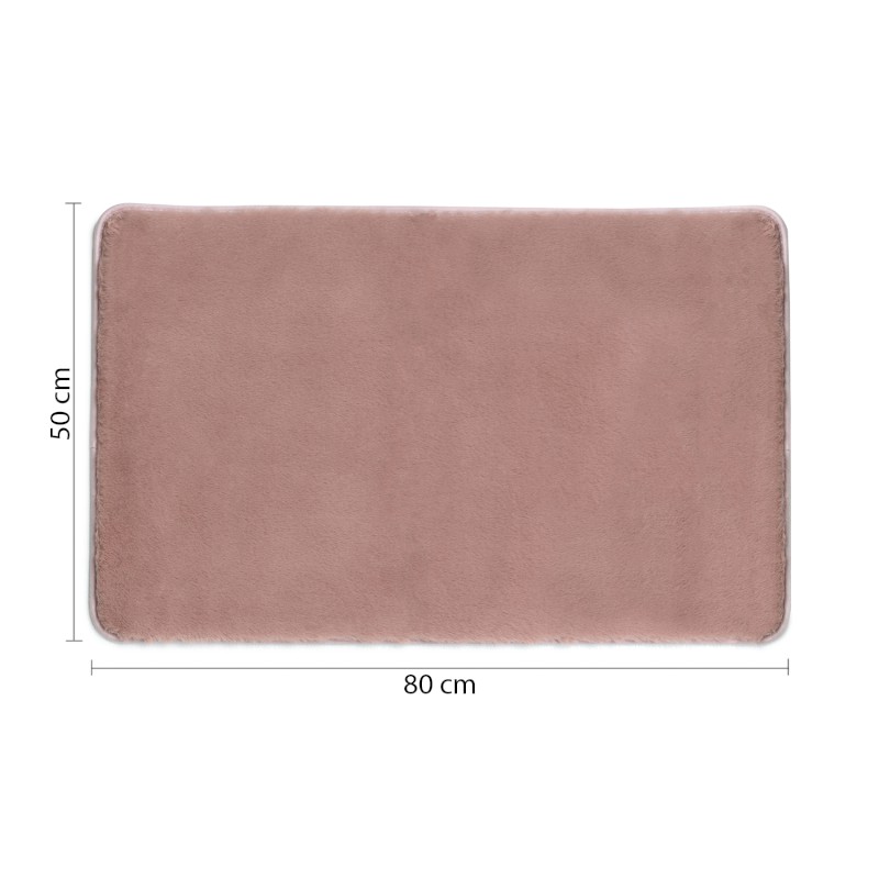 FUZZY koupelnová předložka, 50x80cm, 100% polyester, protiskluz, růžová 96FY508010