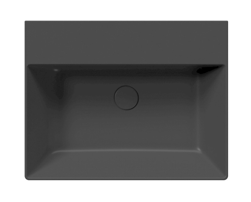 KUBE X keramické umyvadlo 60x47cm, bez otvoru, černá mat 9431026