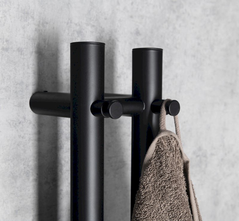 PAPINADO elektrický sušák ručníků 109x1200mm, 40W, černá mat ER340