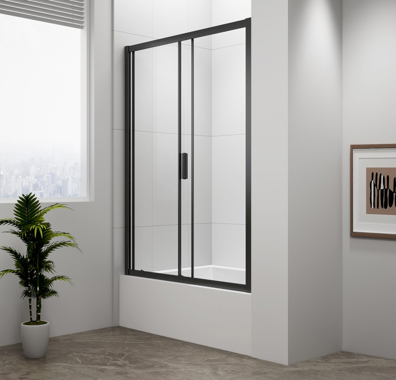 DEEP BLACK sprchové dveře 1200x1650mm, čiré sklo MD1216B