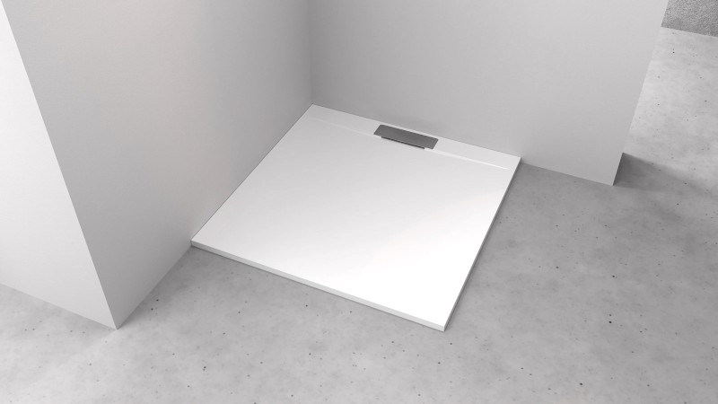 KAZUKO sprchová vanička z litého mramoru, obdélník 130x90cm, bílá 40342