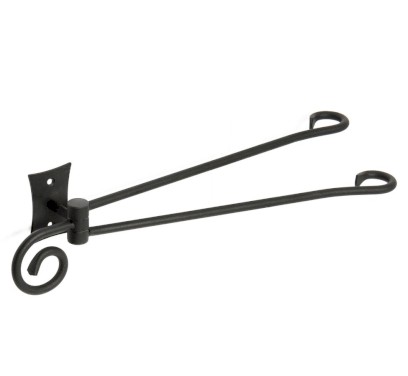 REBECCA dvojitý držák ručníků otočný 300mm, černá CC021