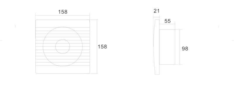 Koupelnový ventilátor, 230V/50Hz, 100mm, bílá FBS300