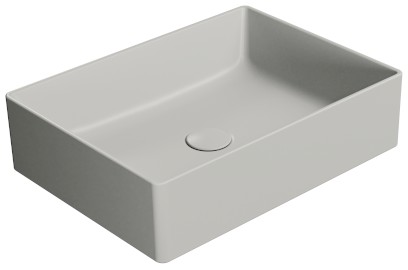 KUBE X keramické umyvadlo na desku, 50x37cm, cenere mat 942917