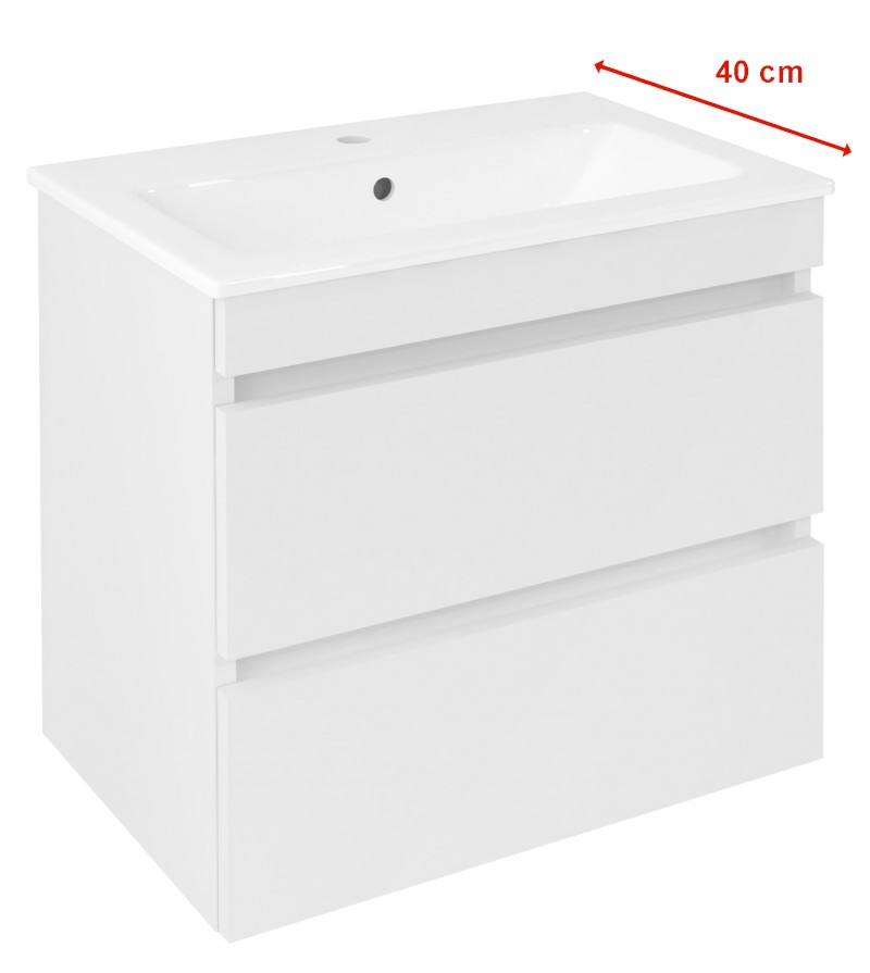 EZARA umyvadlová skříňka 58x54x39cm, bílá lesk EZ592-3030