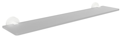 X-ROUND WHITE skleněná polička, 600mm, bílá mat XR609W