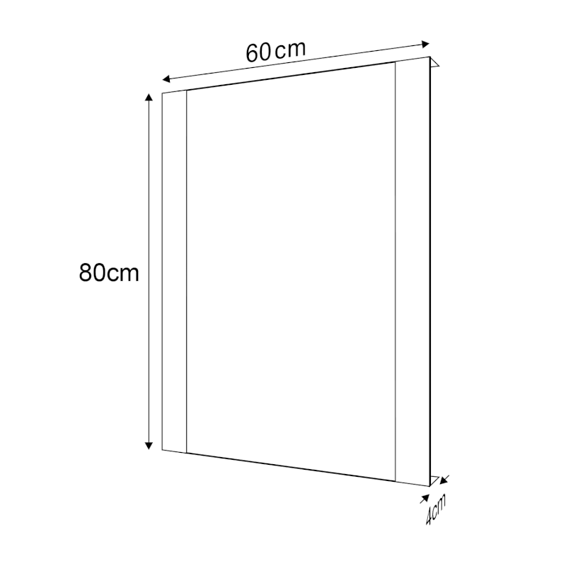 DURANGO zrcadlo s LED osvětlením 60x80cm, senzor DG060