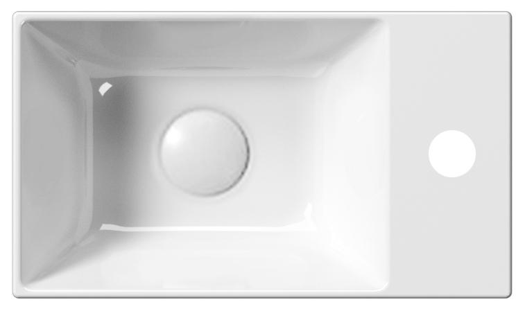 KUBE X keramické umývátko 40x23cm, pravé/levé, bílá ExtraGlaze 9484111