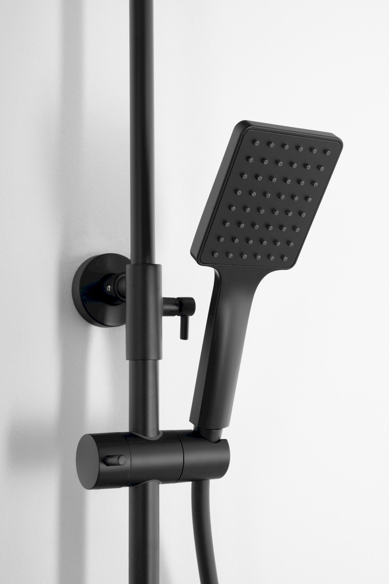 CUBEMIX sprchový sloup s pákovou baterií, černá mat CM139B