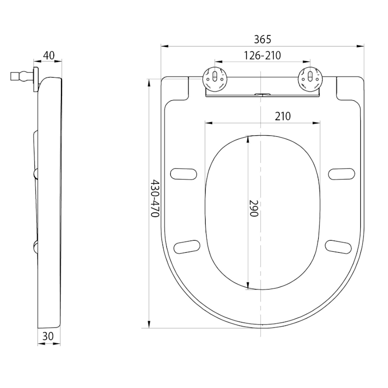 JALTA WC sedátko, Soft Close, Easy Take, bílá PBS103