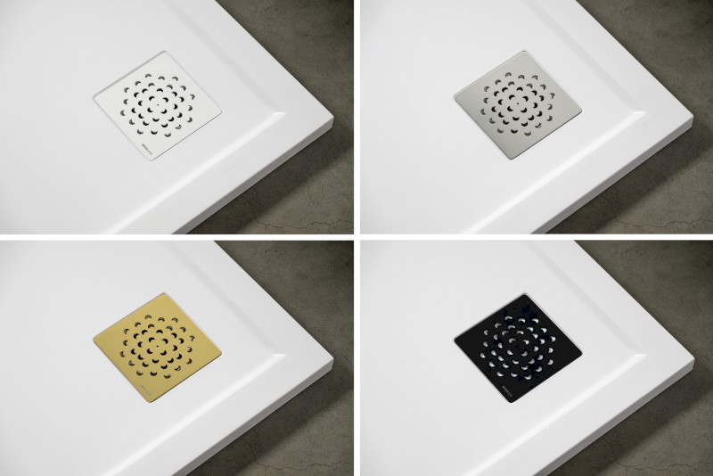 Vaničkový sifon, průměr otvoru 90 mm, DN40, krytka zlato KSM104G-SN90