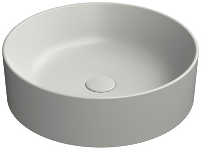 KUBE X keramické umyvadlo na desku, průměr 45cm, cenere mat 942717