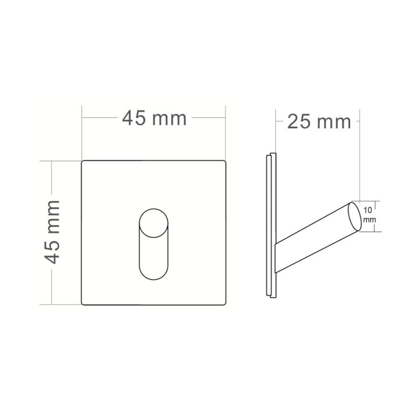 Samolepící háček, nerez mat 31201
